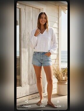 O'Neill White Eyelet Knit, Lightweight Women's Hoodie Size M.